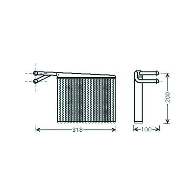 Scambiatore di calore per MERCEDES-BENZ SPRINTER dal 1995 al 1999 Codice OEM 0038356101