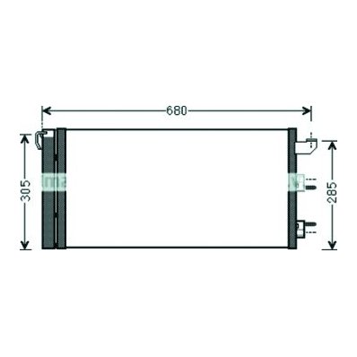 Condensatore per FIAT PANDA dal 2003 al 2011 Codice OEM 51782753