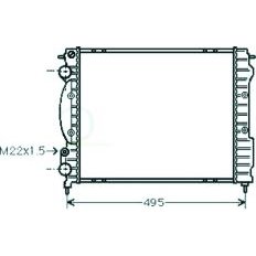 Radiatore acqua per RENAULT CLIO dal 1990 al 1994