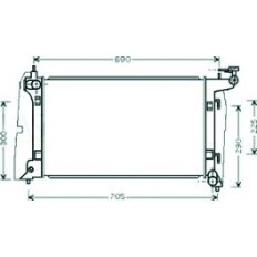 Radiatore acqua per TOYOTA AVENSIS dal 2003 al 2006