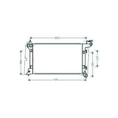 Radiatore acqua per TOYOTA COROLLA dal 1999 al 2001 Codice OEM 350213116500