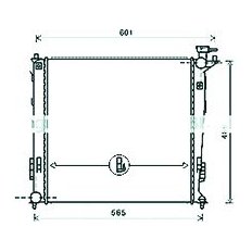 Radiatore acqua per KIA SPORTAGE dal 2008 al 2010