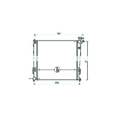 Radiatore acqua per HYUNDAI iX35 dal 2010 al 2013 Codice OEM 253102S000