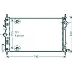 Radiatore acqua per OPEL INSIGNIA dal 2008 al 2013