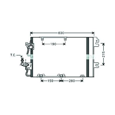 Condensatore per OPEL ASTRA H dal 2004 al 2007 Codice OEM 93178959