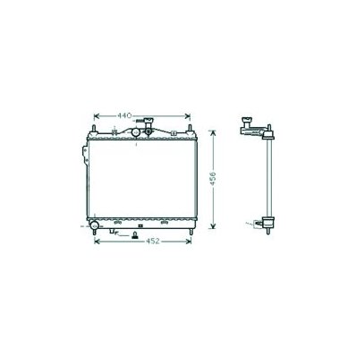 Radiatore acqua per HYUNDAI GETZ dal 2002 al 2005 Codice OEM 253101C100