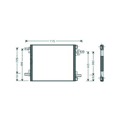 Condensatore per MERCEDES-BENZ M W163 dal 1997 al 2001 Codice OEM 163-830-0370