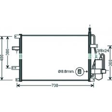 Condensatore per VOLVO S80 dal 2003 al 2006