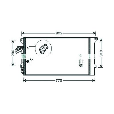 Condensatore per AUDI Q7 dal 2006 al 2009 Codice OEM 7L0820411G