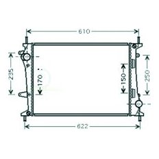 Radiatore acqua per FIAT MULTIPLA dal 2004 al 2010