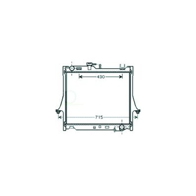 Radiatore acqua per ISUZU DMAX dal 2002 al 2006 Codice OEM 8973333512