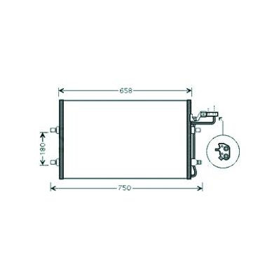 Condensatore per VOLVO C30 dal 2006 al 2009 Codice OEM 00000000031418514