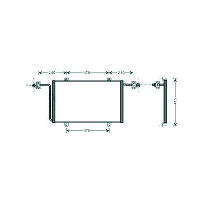 Condensatore per OPEL MOVANO dal 1998 al 2003 Codice OEM 7701044407