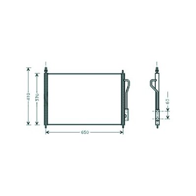 Condensatore per FORD FOCUS dal 1998 al 2001 Codice OEM 1062380