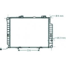 Radiatore acqua per MERCEDES-BENZ E dal 1995 al 1999