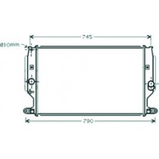 Radiatore acqua per TOYOTA AURIS dal 2007 al 2010