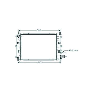 Radiatore acqua per FORD ESCORT MK VI dal 1995 al 1998 Codice OEM 1664633