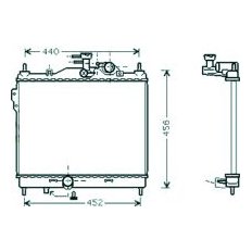 Radiatore acqua per HYUNDAI GETZ dal 2002 al 2005