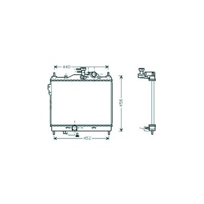 Radiatore acqua per HYUNDAI GETZ dal 2002 al 2005 Codice OEM 253101C300