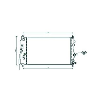 Radiatore acqua per OPEL ASTRA J dal 2012 al 2015 Codice OEM 1300326