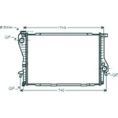 Radiatore acqua per BMW 5 E39 dal 1995 al 2000