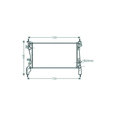 Radiatore acqua per PEUGEOT BIPPER dal 2007 Codice OEM 1330Y4