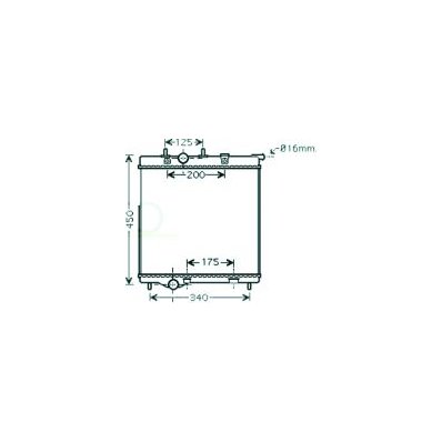 Radiatore acqua per PEUGEOT 207 dal 2006 al 2009 Codice OEM 1330C0