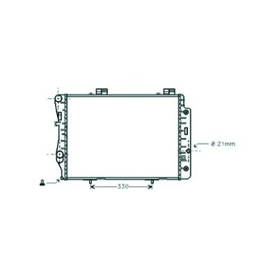 Radiatore acqua per MERCEDES-BENZ C W202 dal 1993 al 1997 Codice OEM 202-500-4203