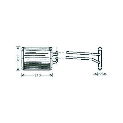 Scambiatore di calore per KIA PICANTO dal 2004 al 2007 Codice OEM 9713807000