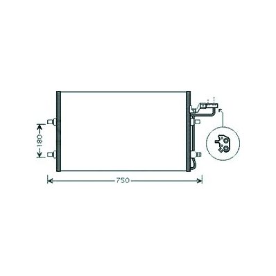 Condensatore per VOLVO S40 dal 2007 al 2010 Codice OEM 31292022