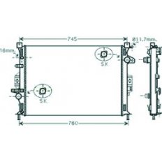 Radiatore acqua per VOLVO S80 dal 2006 al 2013