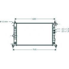 Radiatore acqua per OPEL VECTRA B dal 1995 al 1999