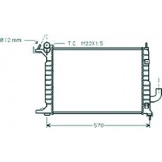 Radiatore acqua per OPEL VECTRA B dal 1995 al 1999