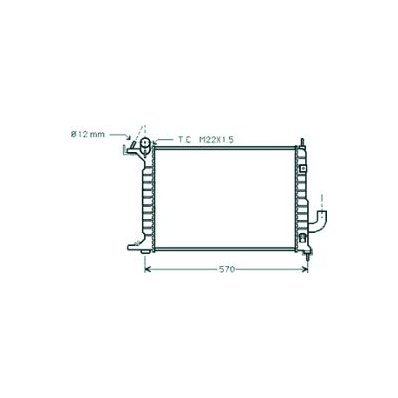 Radiatore acqua per OPEL VECTRA B dal 1995 al 1999 Codice OEM 1300164
