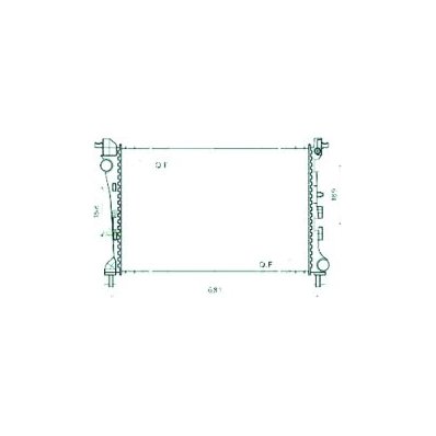 Radiatore acqua per FIAT 500 dal 2012 al 2017 Codice OEM 51888085