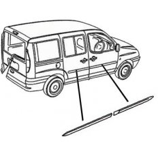 Modanatura porta anteriore per RENAULT KANGOO dal 1997 al 2003 lato destro passeggero