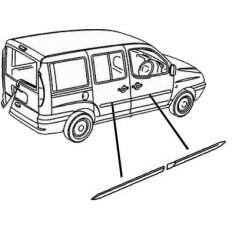 Modanatura porta posteriore per RENAULT KANGOO dal 1997 al 2003 lato destro passeggero