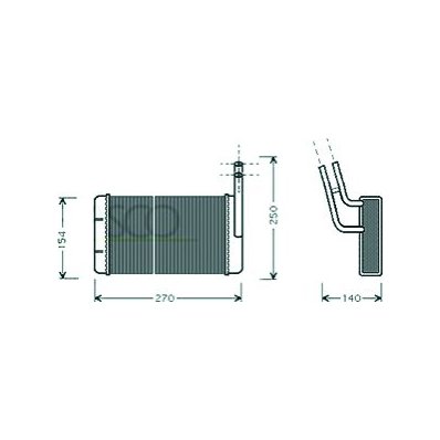 Scambiatore di calore per FORD TRANSIT dal 1985 al 1991 Codice OEM 89VW18476BA