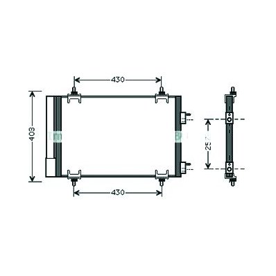 Condensatore per CITROEN C4 dal 2004 al 2008 Codice OEM 6455GK