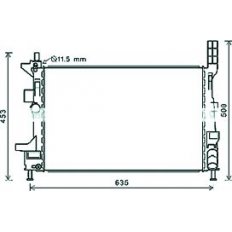 Radiatore acqua per FORD CONNECT dal 2013 al 2018