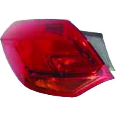 Fanale posteriore esterno rosso berlina 5 porte per OPEL ASTRA J dal 2009 al 2012 lato sinistro guidatore Codice OEM 13306453