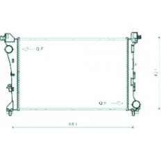 Radiatore acqua per FIAT 500 dal 2012 al 2017