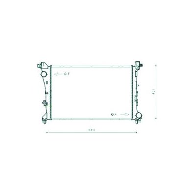 Radiatore acqua per FIAT 500 dal 2012 al 2017 Codice OEM 51963267