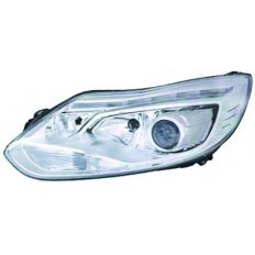 Proiettore xenon cromato led per FORD FOCUS dal 2011 al 2014 lato destro passeggero