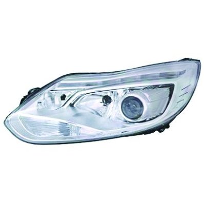 Proiettore xenon cromato led per FORD FOCUS dal 2011 al 2014 lato destro passeggero Codice OEM 1735200/1751050/184411