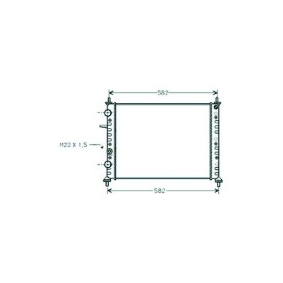 Radiatore acqua per FIAT MAREA dal 1996 al 2002 Codice OEM 46400850