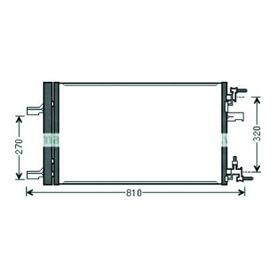 Condensatore per CHEVROLET - DAEWOO CRUZE dal 2009 al 2012 Codice OEM 23333680