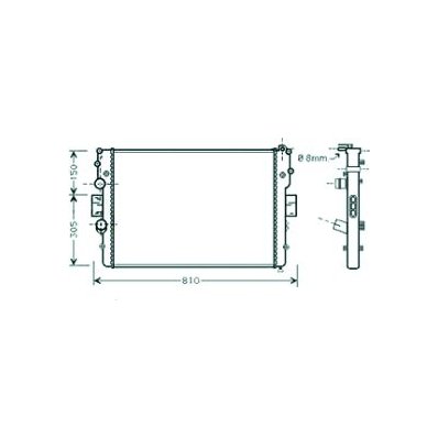 Radiatore acqua per IVECO DAILY dal 2006 al 2011 Codice OEM 504152996