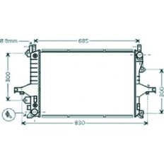 Radiatore acqua per VOLVO C70 dal 1997 al 2006