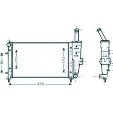 Radiatore acqua per FIAT PUNTO dal 1999 al 2003